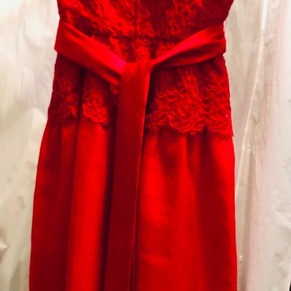 Red vintageWilliam Pearson long dress size 14.
